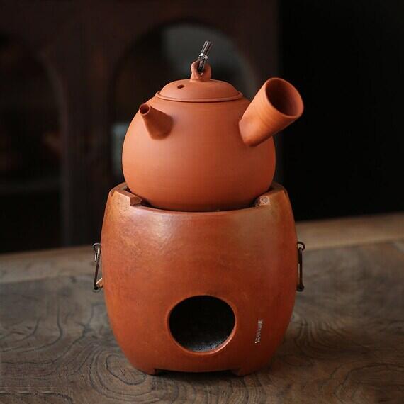 This is a pottery kettle