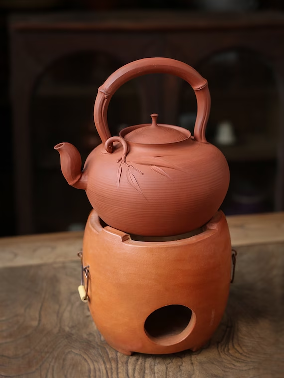 This is a pottery kettle