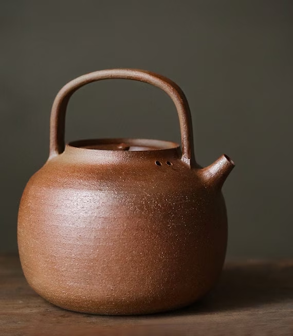 This is a pottery kettle