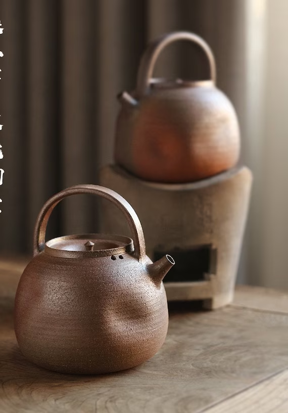 This is a pottery kettle