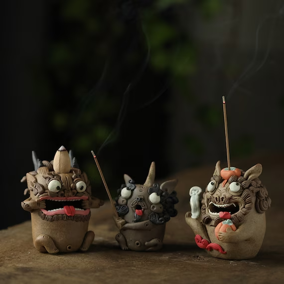 Handmade Tea Pet Incense Holder Orignial Pottery