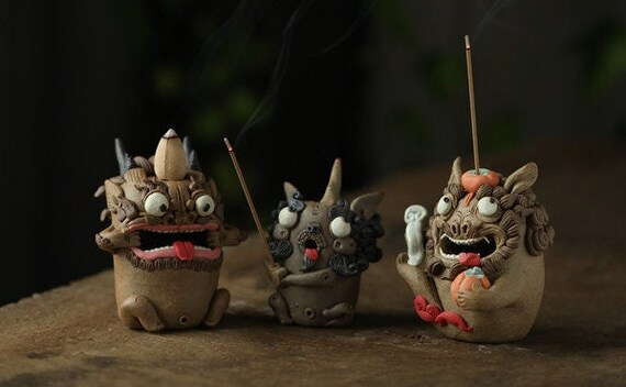 Handmade Tea Pet Incense Holder Orignial Pottery