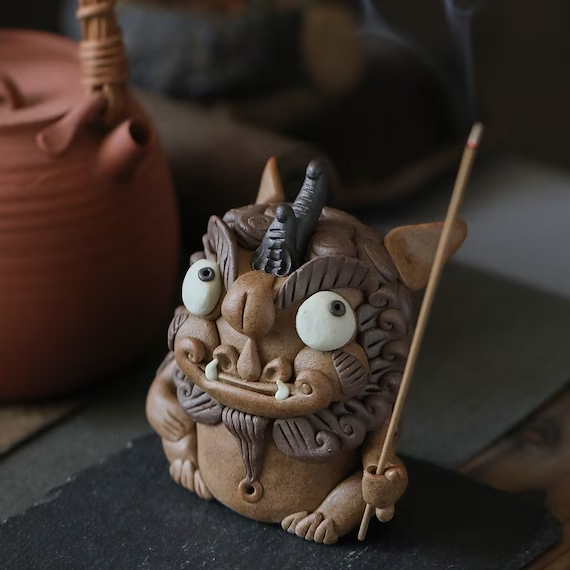 Handmade Tea Pet Incense Holder Orignial Pottery