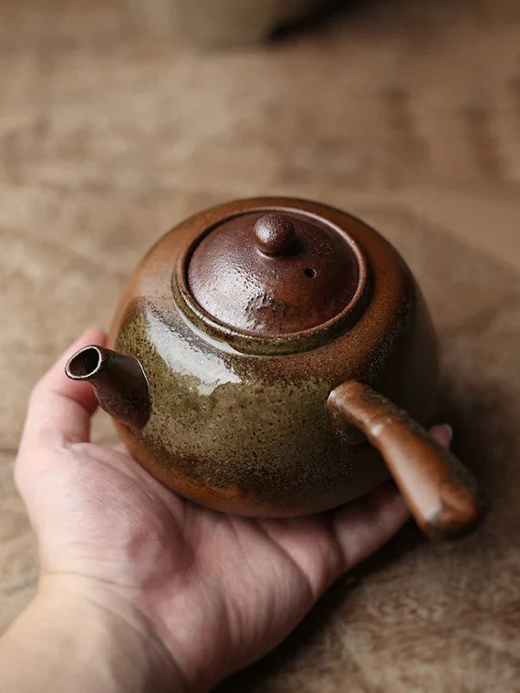 This is a pottery kettle