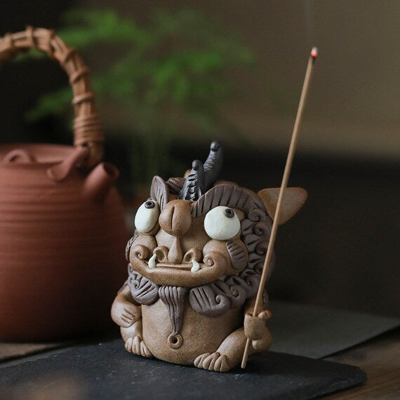 Handmade Tea Pet Incense Holder Orignial Pottery