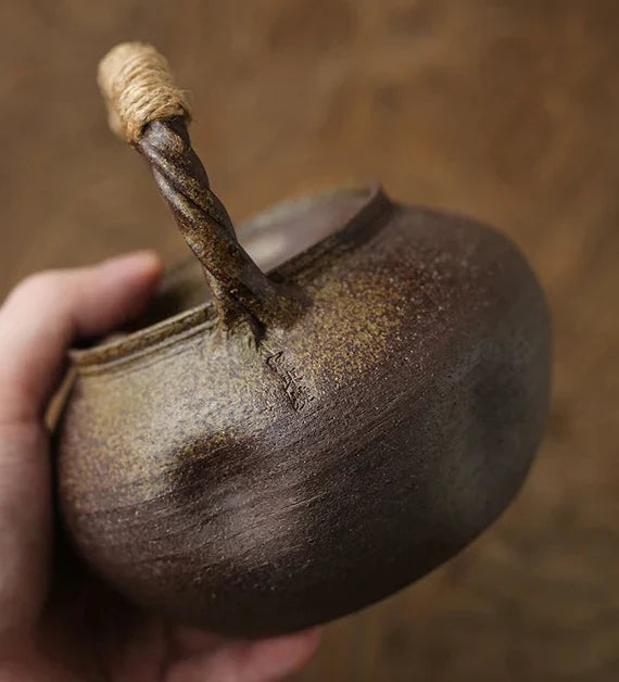 This is a pottery kettle