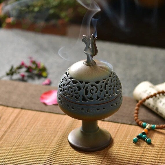 Handmade Incense Burner Original Zen Design Antique Style Chinese Artwor