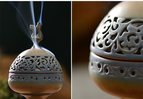 Handmade Incense Burner Original Zen Design Antique Style Chinese Artwor