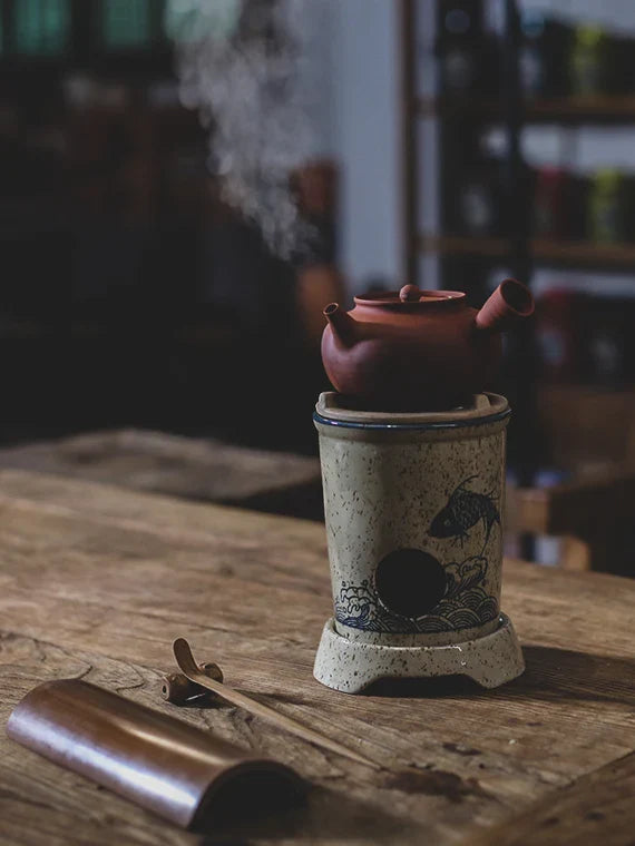 This is a ceramic stove. This is a charcoal electric stove