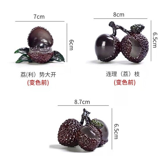 This is a color changing litchi lychee teapet.this is a resin teapet