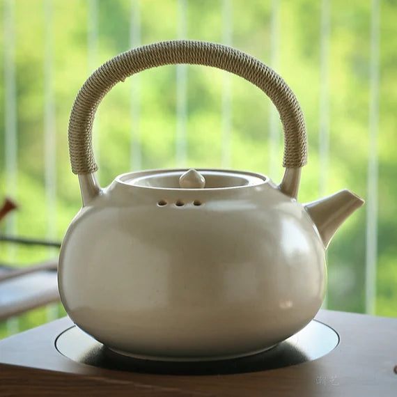 This is a ceramic kettle