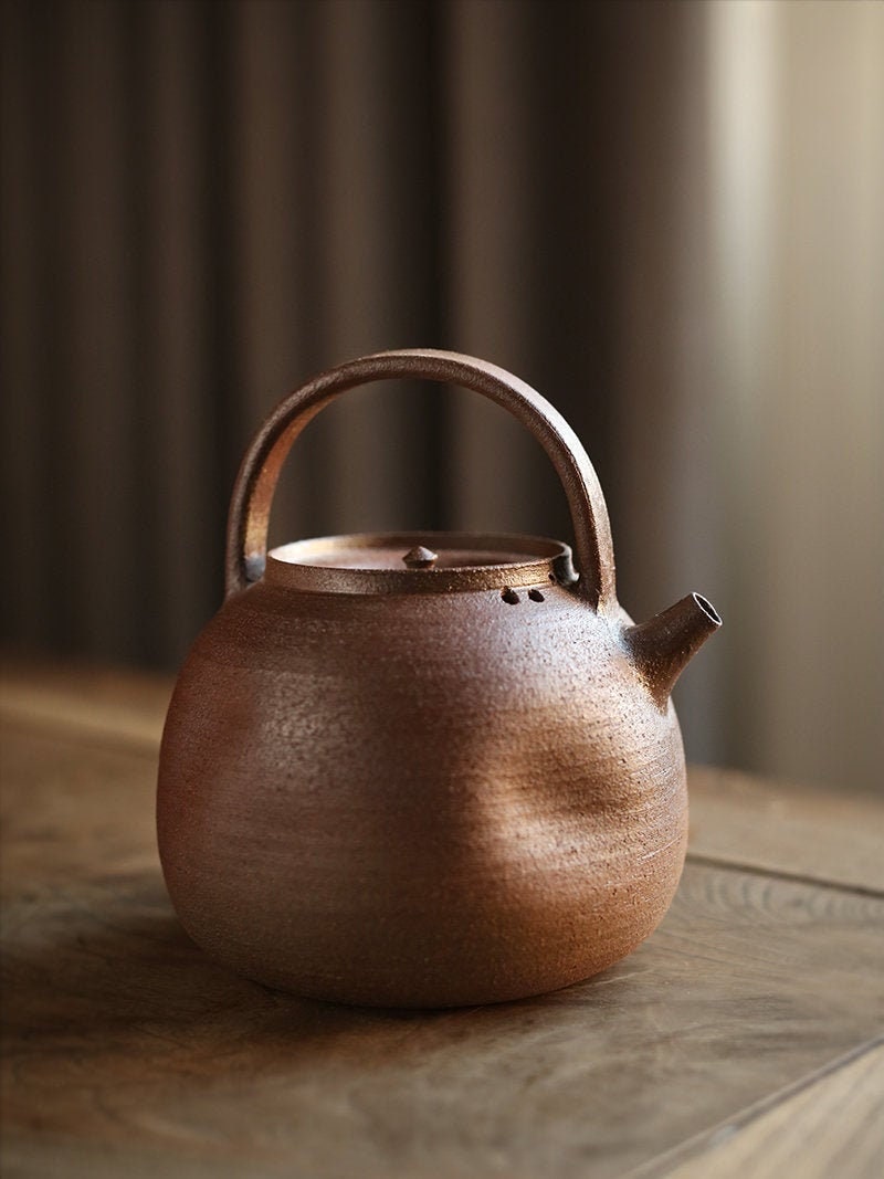 This is a pottery kettle