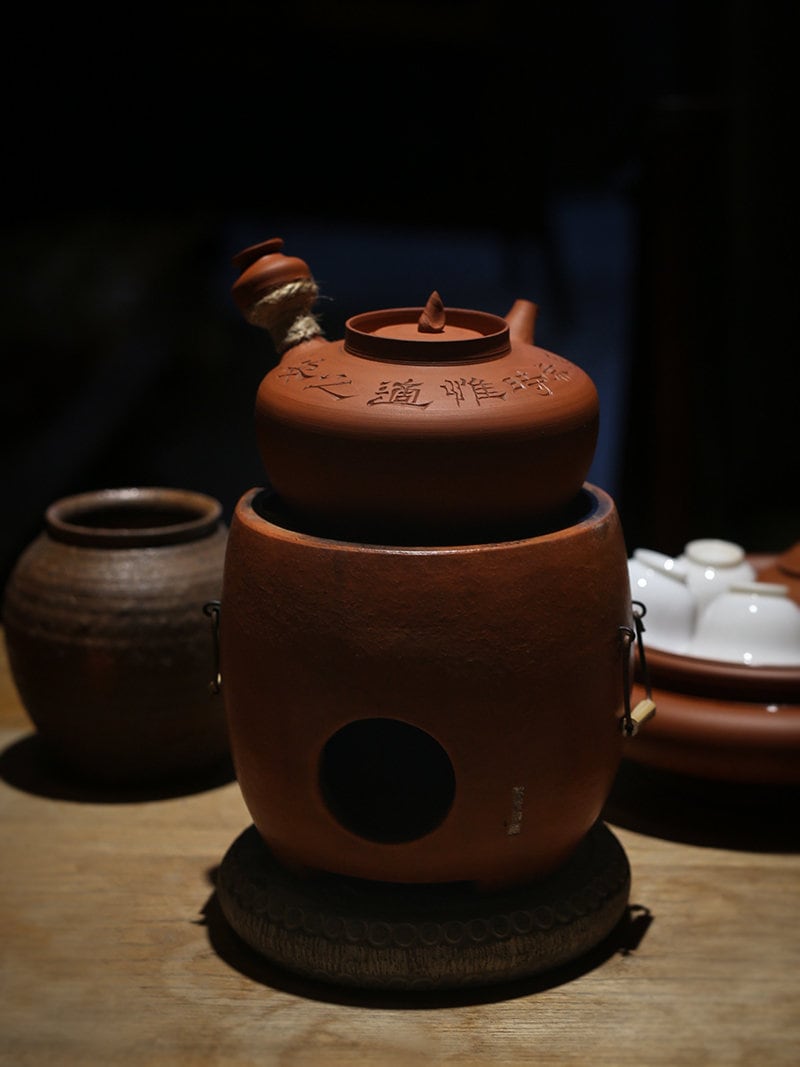 This is a pottery kettle