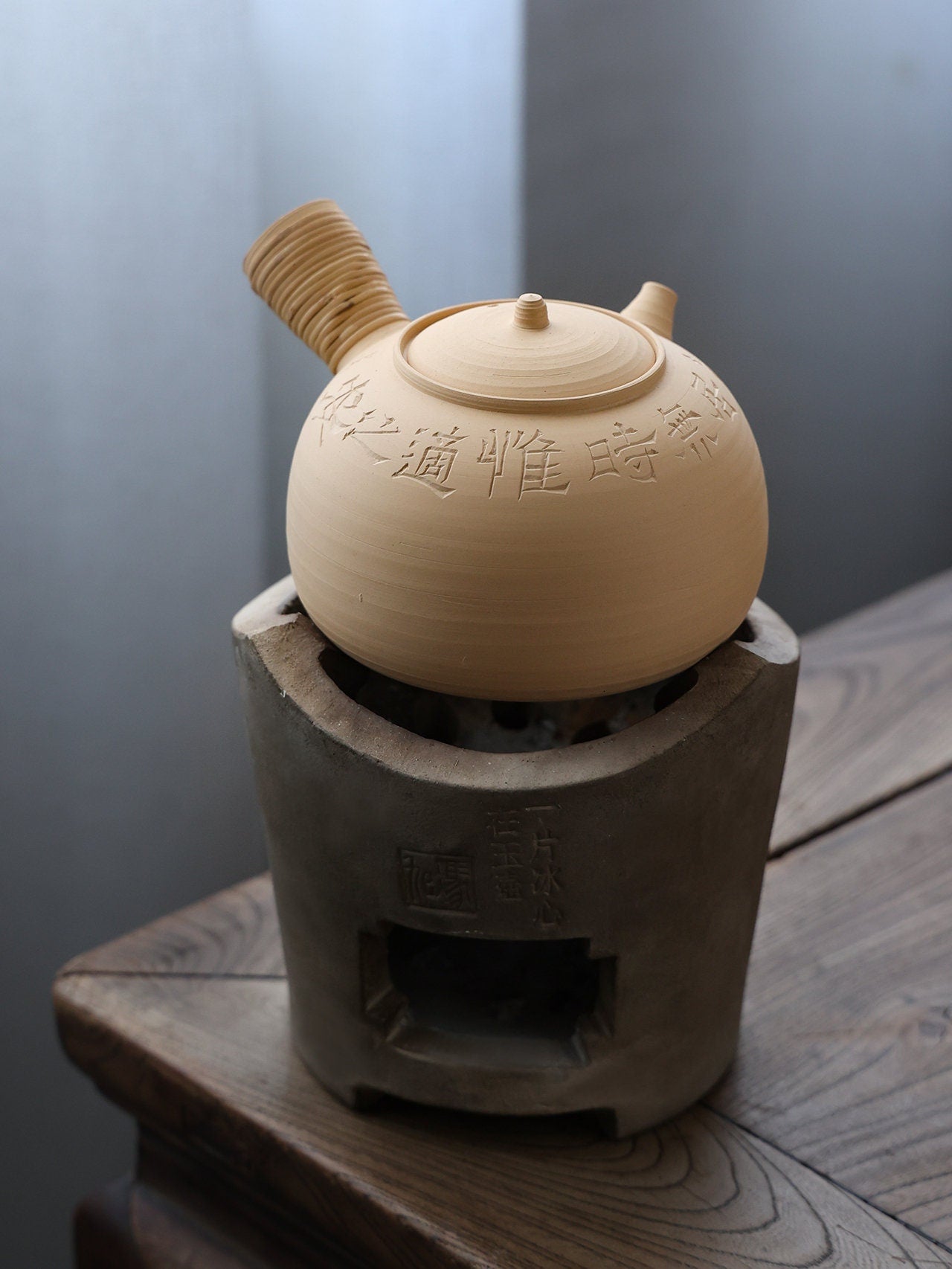 This is a pottery kettle