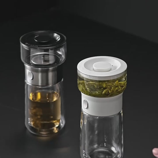 this is an automatic glass teapot travel set